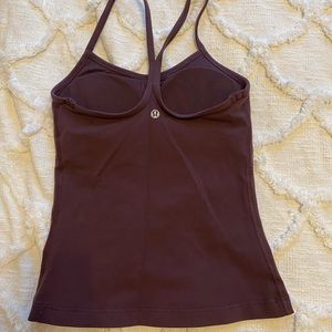 LULULEMON FLOW Y PURPLE CROPPED TANK TOP